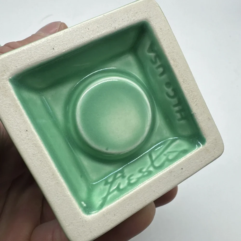 Vintage Fiesta GREEN Bulb Candle Holders